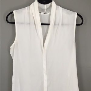 White Sleeveless Blouse
